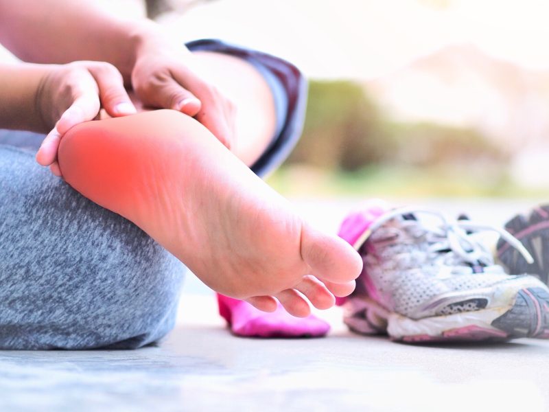 Heel,Pain,And,Foot,(plantar,Fasciitis).,Caused,By,Exercise,Or